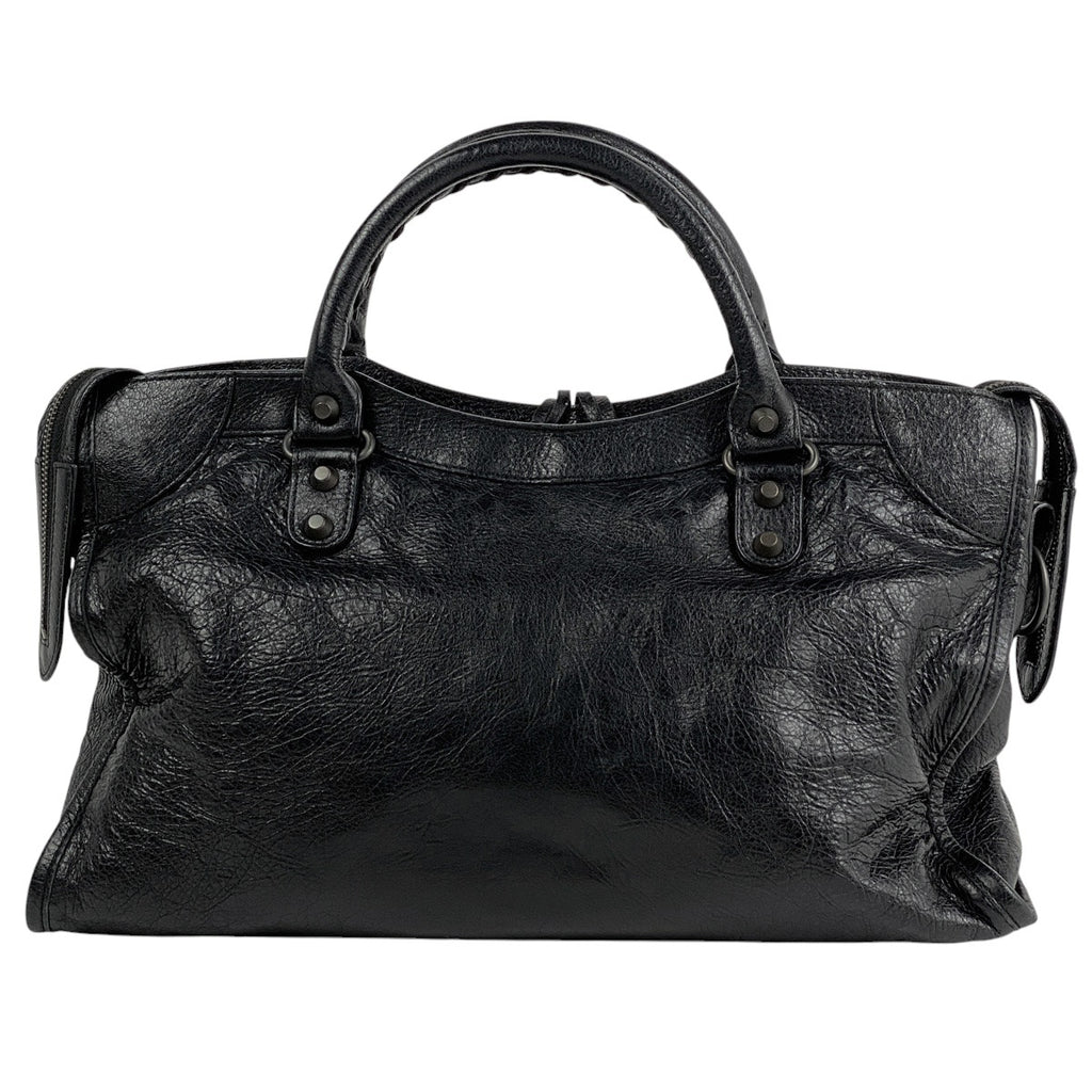 バレンシアガ ザ シティ 2WAY ショルダーバック ハンドバッグ レザー ブラック 115748 レディース 【中古】brbag