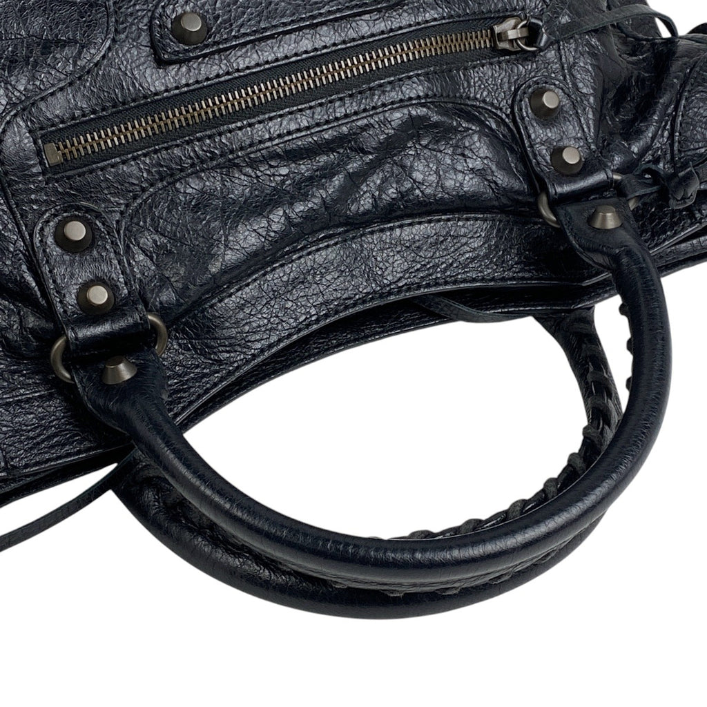 バレンシアガ ザ シティ 2WAY ショルダーバック ハンドバッグ レザー ブラック 115748 レディース 【中古】brbag