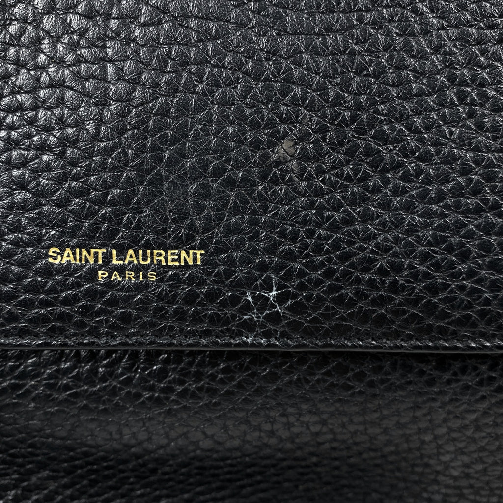 サンローランパリ サック ムジーク ハンドバッグ YSL ハンドバッグ レザー ブラック 355156 レディース 【中古】brbag
