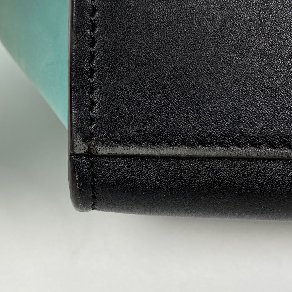 セリーヌ トラペーズ ハンドバッグ 手提げ ハンドバッグ レザー ブラック ベージュ W-VP-2135 レディース 【中古】brbag