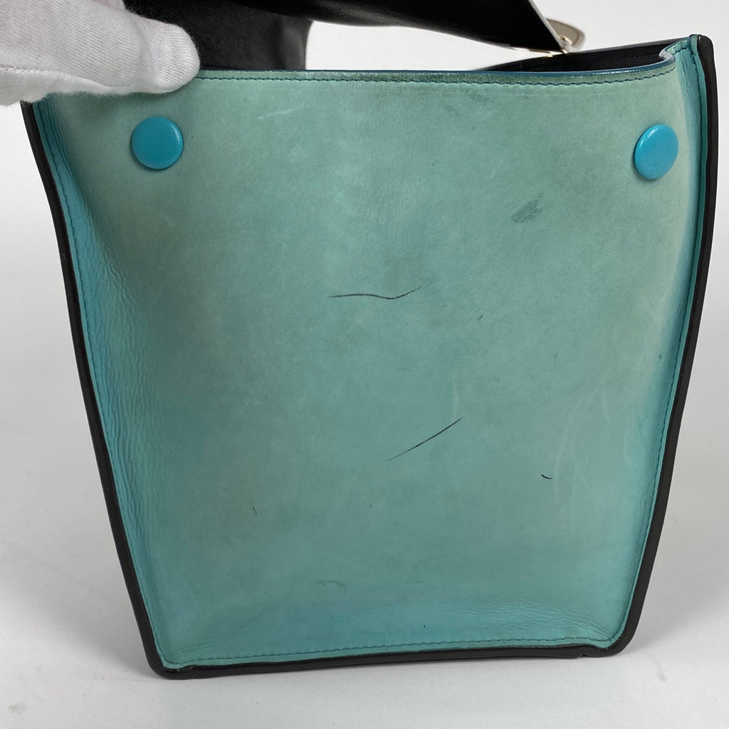 セリーヌ トラペーズ ハンドバッグ 手提げ ハンドバッグ レザー ブラック ベージュ W-VP-2135 レディース 【中古】brbag