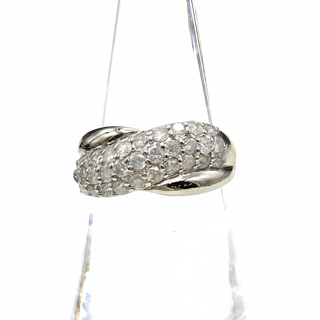 メレダイヤ デザインリング プラチナ 指輪 リング 12号 Pt900 ダイヤモンド レディース 【中古】nbjwl