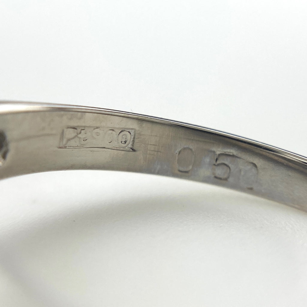 クリソベリルキャッツアイ デザインリング プラチナ 指輪 メレダイヤ リング Pt900 クリソベリルキャッツアイ ダイヤモンド レディース 【中古】nbjwl