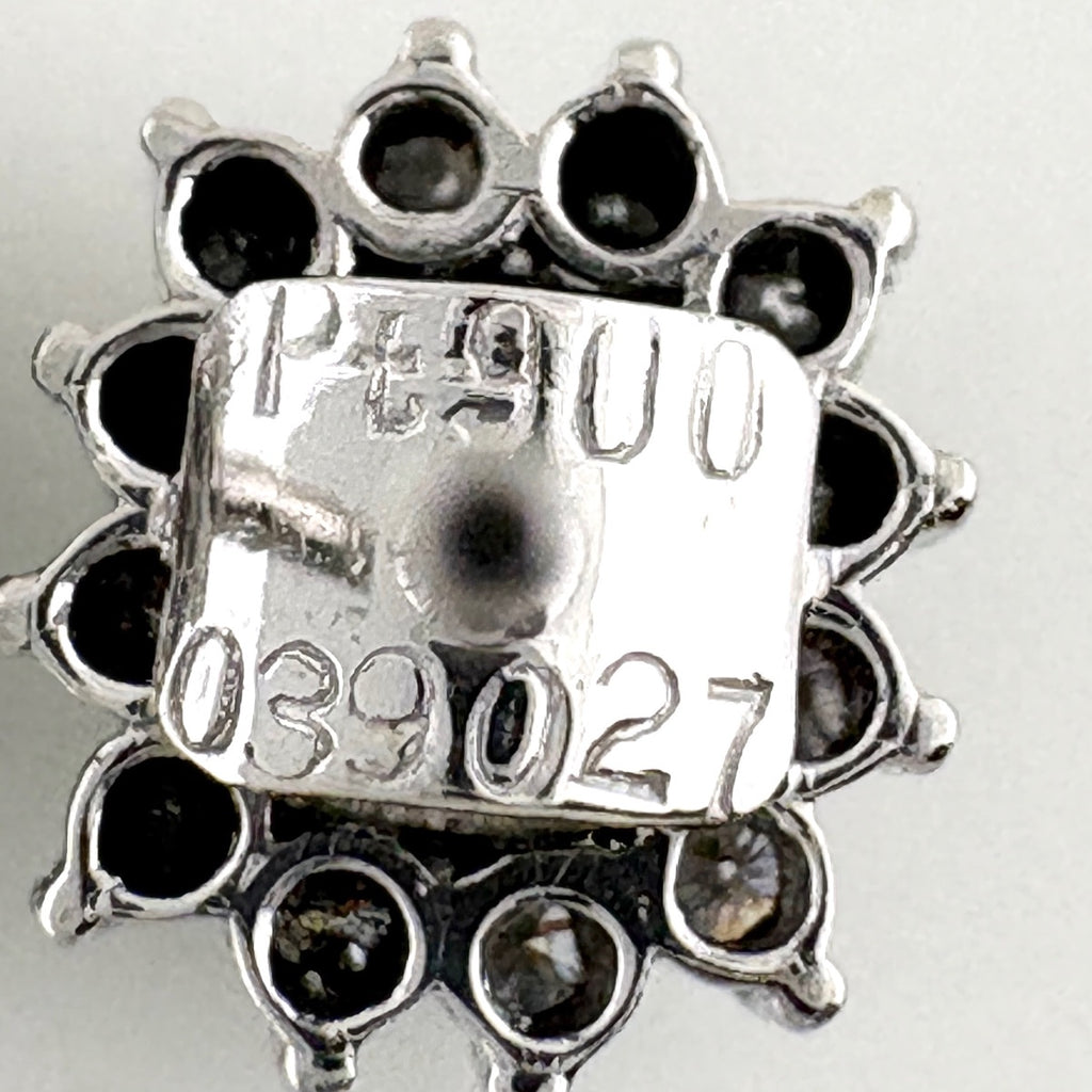 エメラルド デザインピアス プラチナ メレダイヤ ピアス Pt900 エメラルド ダイヤモンド レディース 【中古】nbjwl