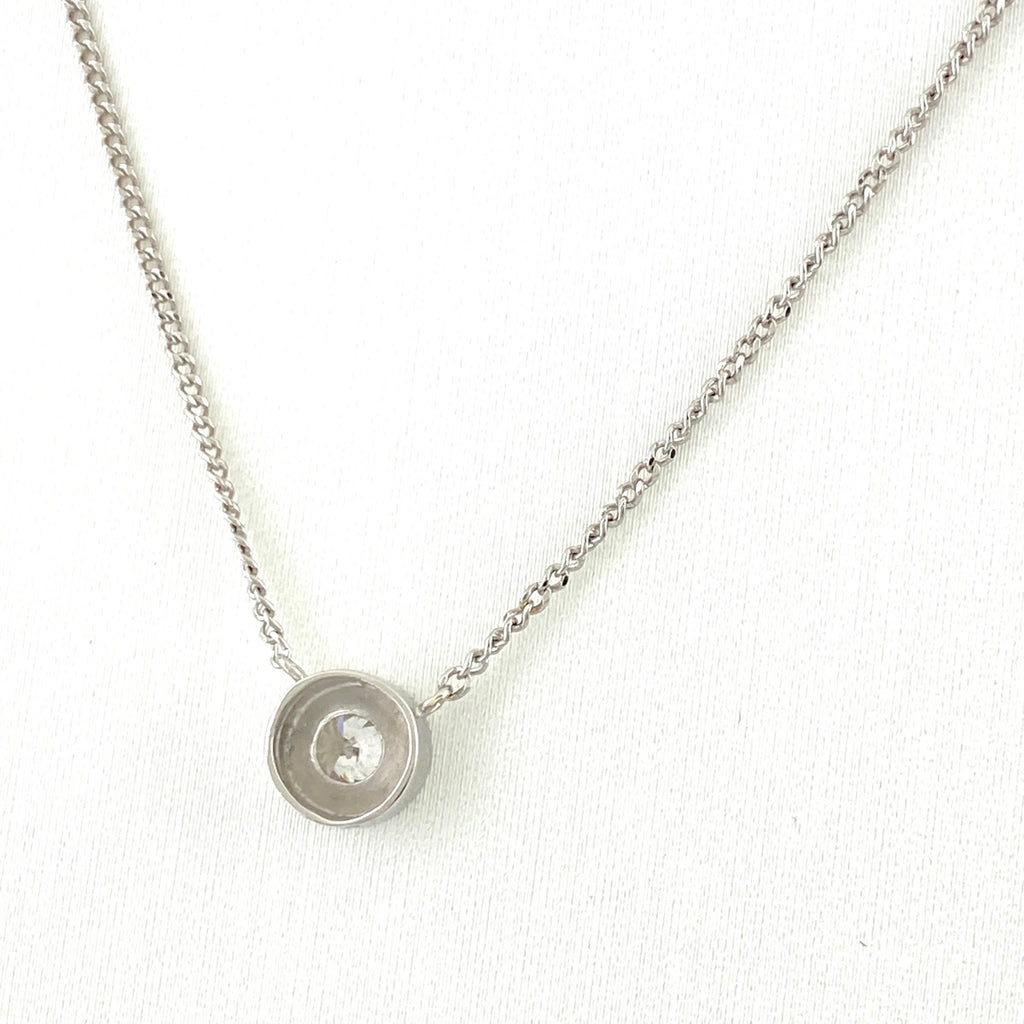 ダイヤモンド デザインネックレス プラチナ ペンダント ネックレス Pt850 ダイヤモンド レディース 【中古】nbjwl