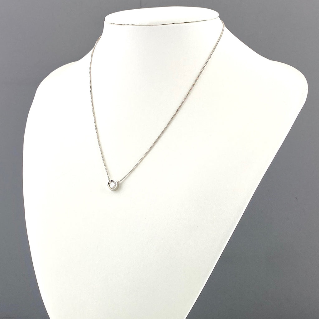 ダイヤモンド デザインネックレス プラチナ ペンダント ネックレス Pt850 ダイヤモンド レディース 【中古】nbjwl