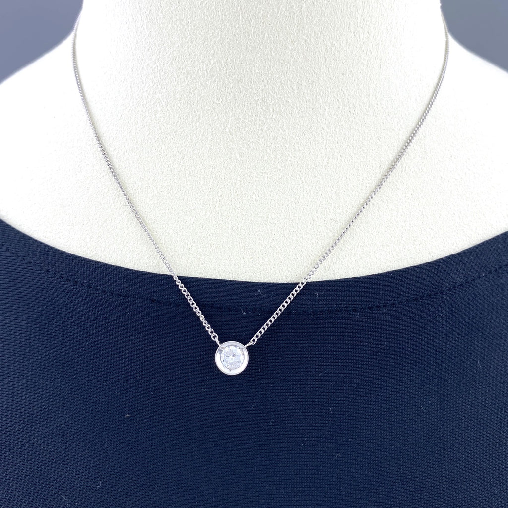 ダイヤモンド デザインネックレス プラチナ ペンダント ネックレス Pt850 ダイヤモンド レディース 【中古】nbjwl