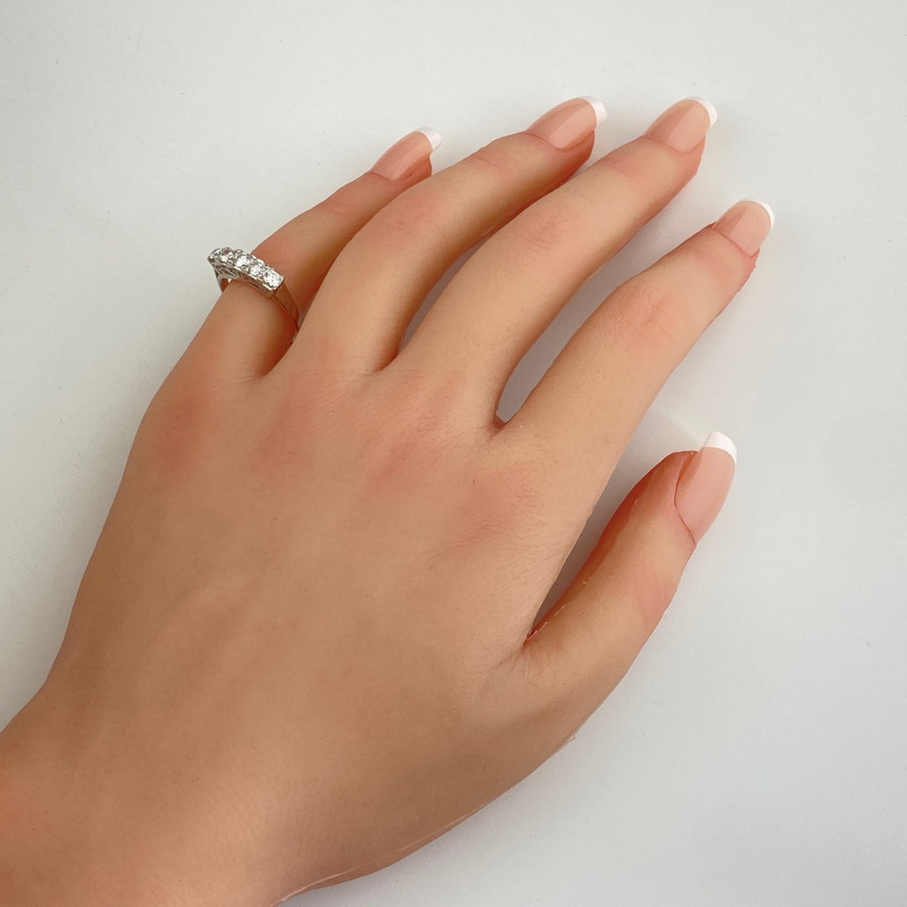 メレダイヤ デザインリング プラチナ 指輪 リング 12号 Pt900 ダイヤモンド レディース 【中古】nbjwl