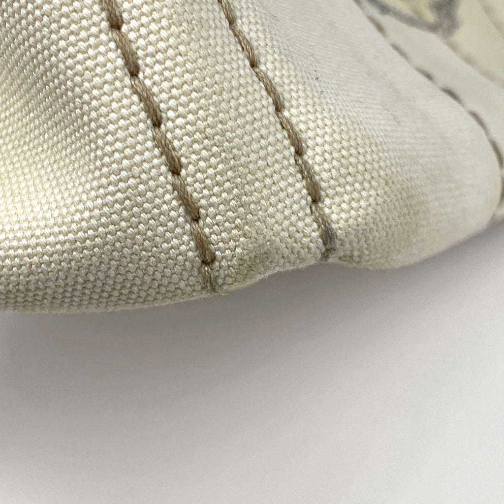 プラダ カナパ トート ハンドバッグ トートバッグ キャンバス アイボリー BN1877 レディース 【中古】brbag