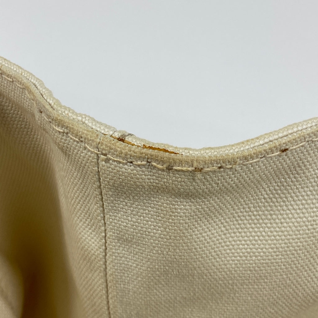 プラダ カナパ トート ハンドバッグ トートバッグ キャンバス アイボリー BN1877 レディース 【中古】brbag
