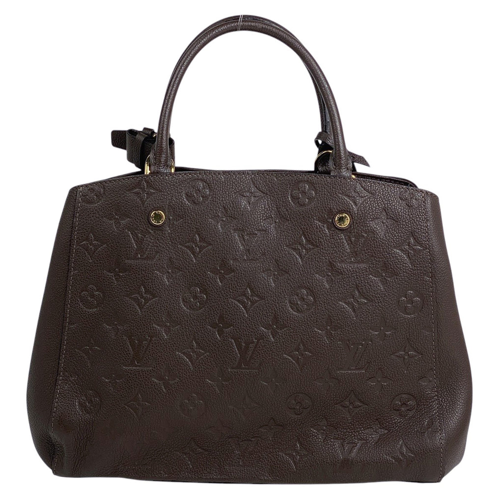 ルイ・ヴィトン モンテーニュ MM 2WAY ショルダーバッグ ハンドバッグ モノグラムアンプラント テール(ダークブラウン) M41047 レディース 【中古】brbag
