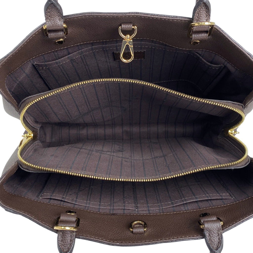 ルイ・ヴィトン モンテーニュ MM 2WAY ショルダーバッグ ハンドバッグ モノグラムアンプラント テール(ダークブラウン) M41047 レディース 【中古】brbag