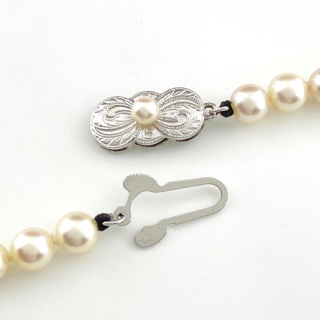 ミキモト パール デザインネックレス シルバー 真珠 ネックレス SV パール レディース 【中古】brjwl