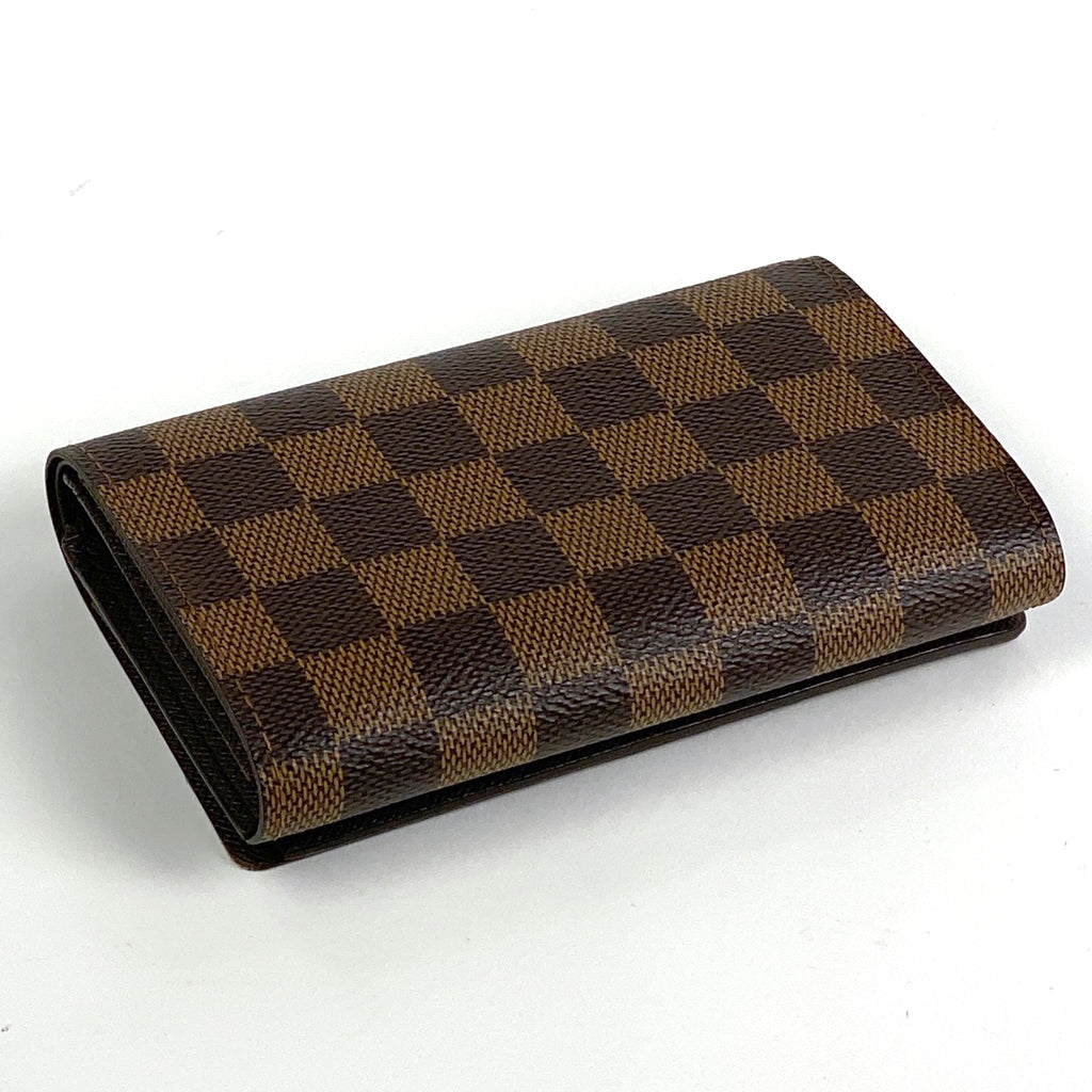 ルイ・ヴィトン ポルトフォイユ トレゾール 二つ折り財布 ダミエ ブラウン N61736 レディース 【中古】brbag