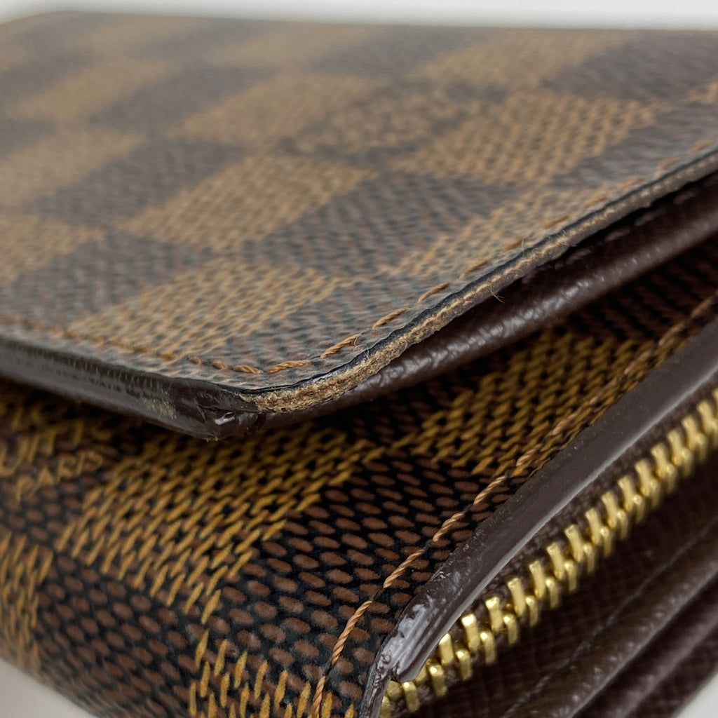 ルイ・ヴィトン ポルトフォイユ トレゾール 二つ折り財布 ダミエ ブラウン N61736 レディース 【中古】brbag