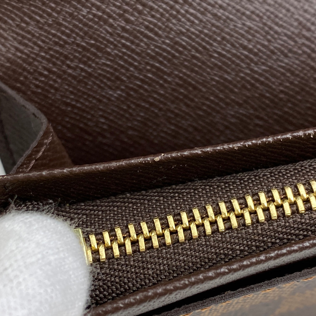ルイ・ヴィトン ポルトフォイユ トレゾール 二つ折り財布 ダミエ ブラウン N61736 レディース 【中古】brbag