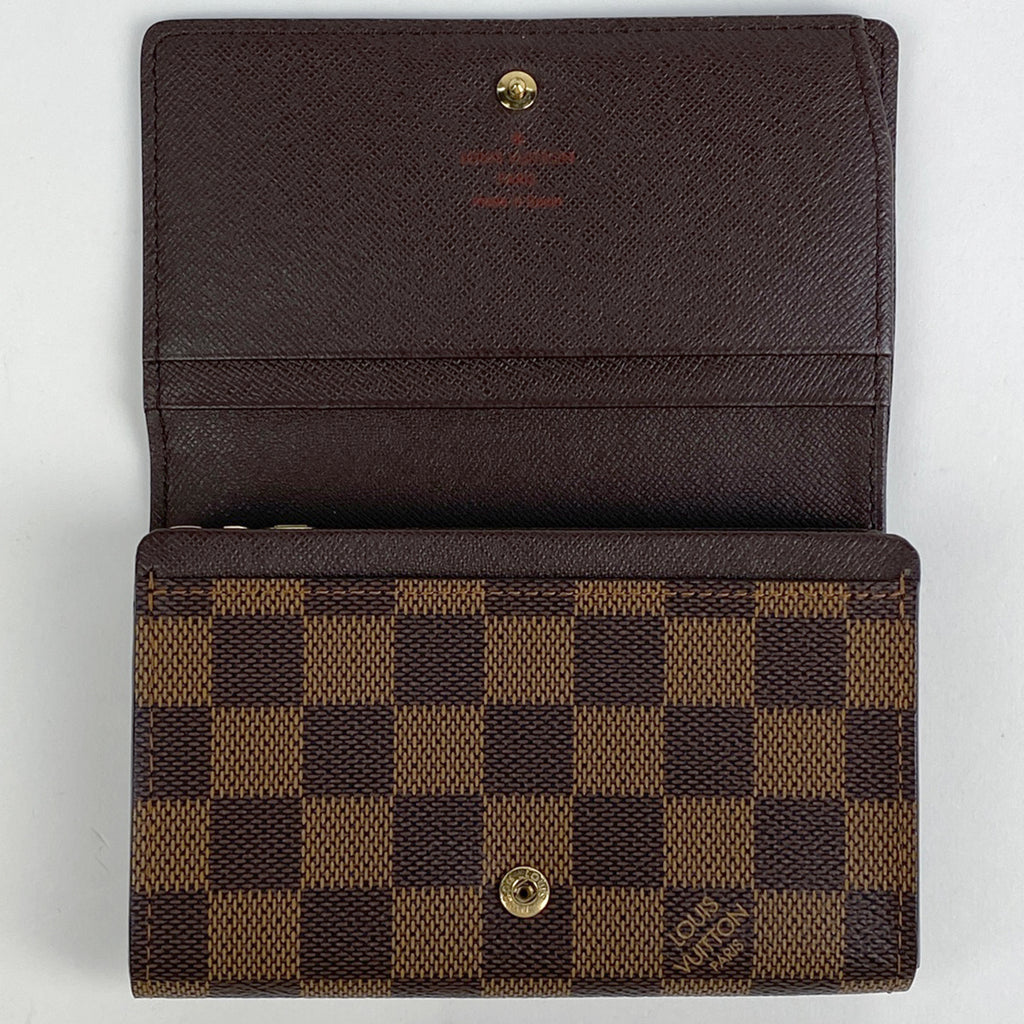 ルイ・ヴィトン ポルトフォイユ トレゾール 二つ折り財布 ダミエ ブラウン N61736 レディース 【中古】brbag