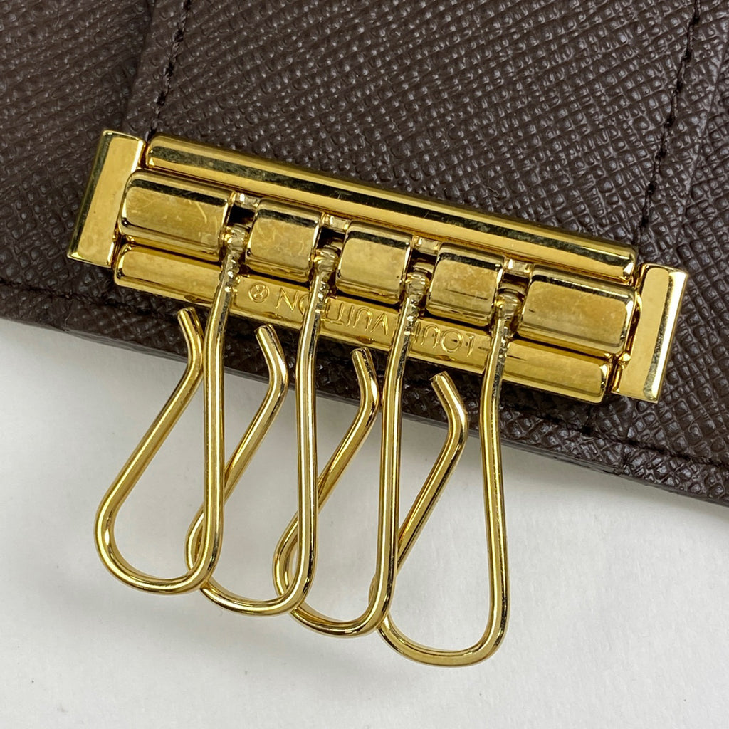 ルイ・ヴィトン ミュルティクレ 4 キーフック キーホルダー キーケース ダミエ ブラウン N62631 レディース 【中古】brbag