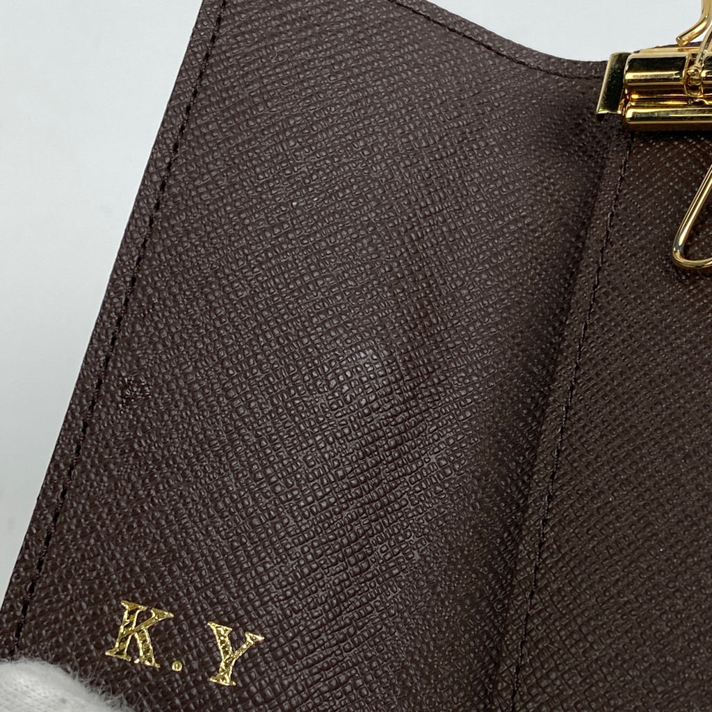 ルイ・ヴィトン ミュルティクレ 4 キーフック キーホルダー キーケース ダミエ ブラウン N62631 レディース 【中古】brbag