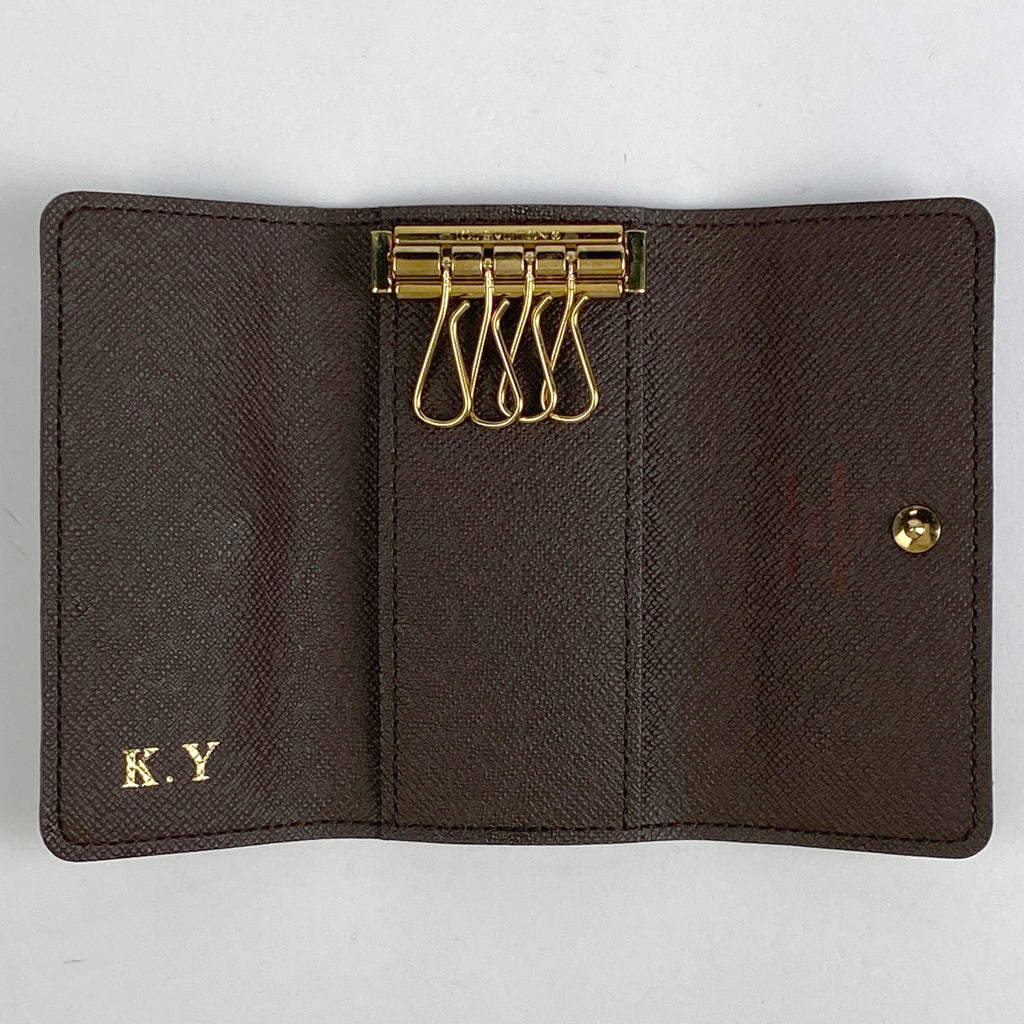 ルイ・ヴィトン ミュルティクレ 4 キーフック キーホルダー キーケース ダミエ ブラウン N62631 レディース 【中古】brbag
