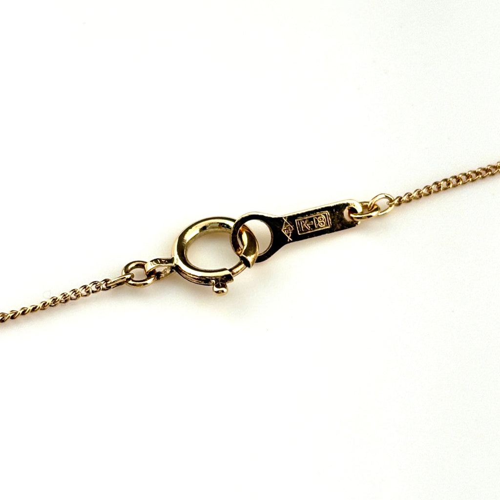 メレダイヤ デザインネックレス YG イエローゴールド ペンダント ネックレス K18 ダイヤモンド レディース 【中古】nbjwl