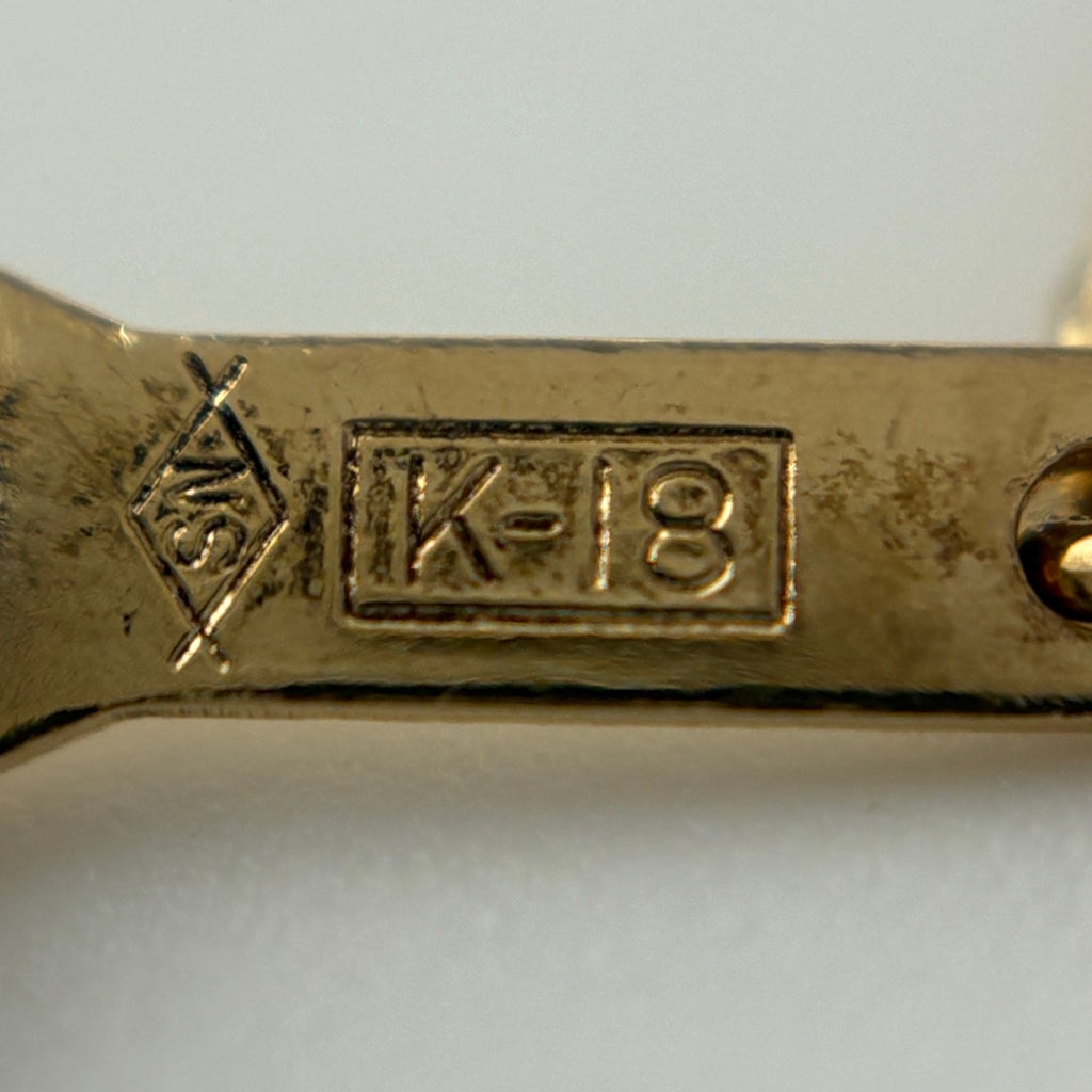 メレダイヤ デザインネックレス YG イエローゴールド ペンダント ネックレス K18 ダイヤモンド レディース 【中古】nbjwl