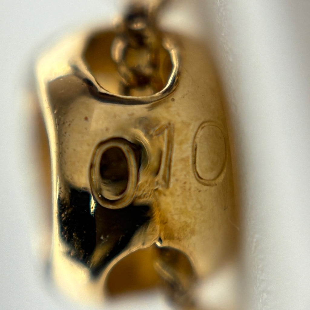 メレダイヤ デザインネックレス YG イエローゴールド ペンダント ネックレス K18 ダイヤモンド レディース 【中古】nbjwl