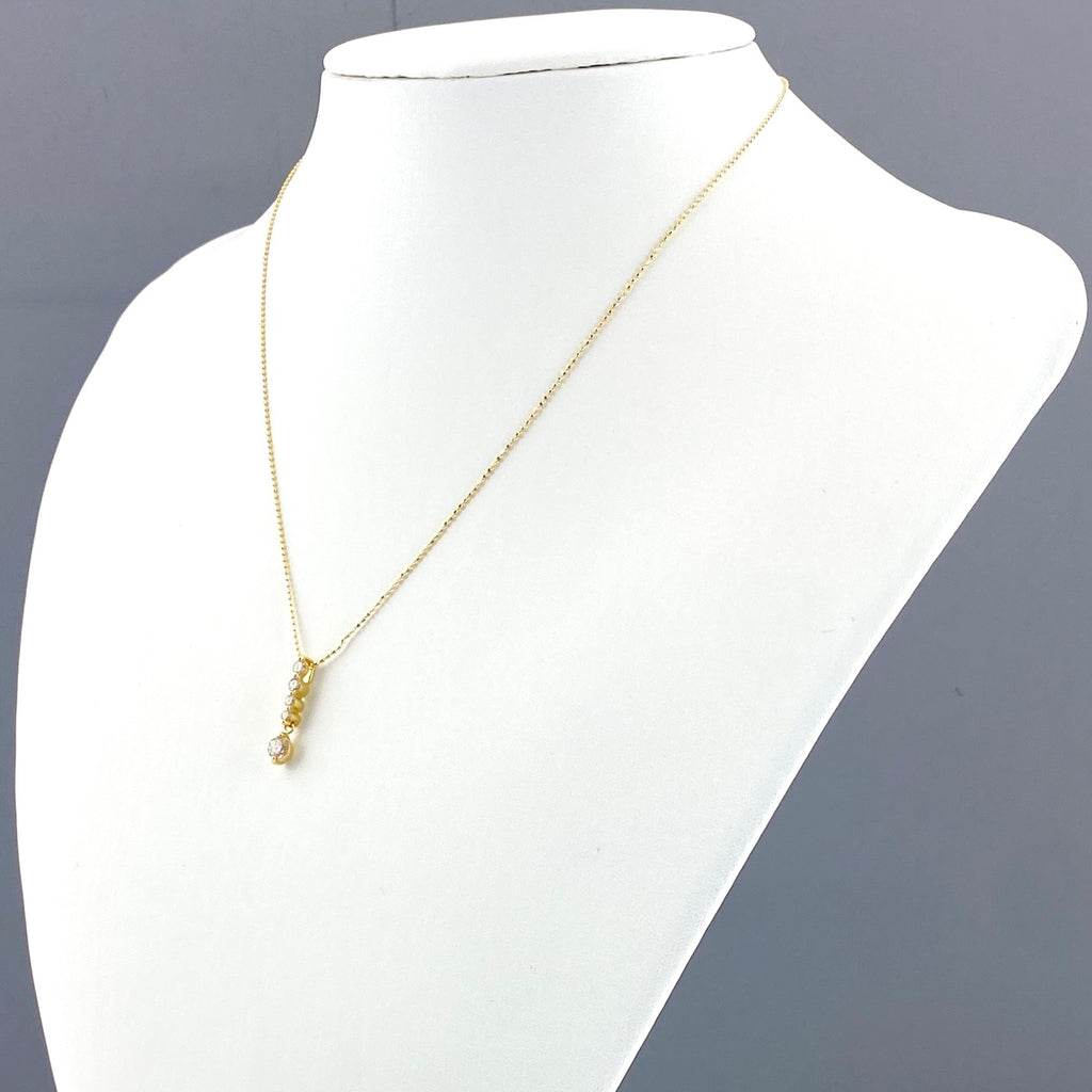 メレダイヤ デザインネックレス YG イエローゴールド ペンダント スイング ネックレス K18 ダイヤモンド レディース 【中古】nbjwl