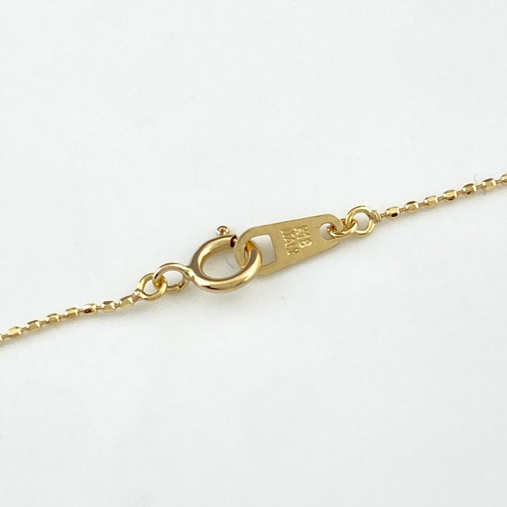 メレダイヤ デザインネックレス YG イエローゴールド ペンダント スイング ネックレス K18 ダイヤモンド レディース 【中古】nbjwl