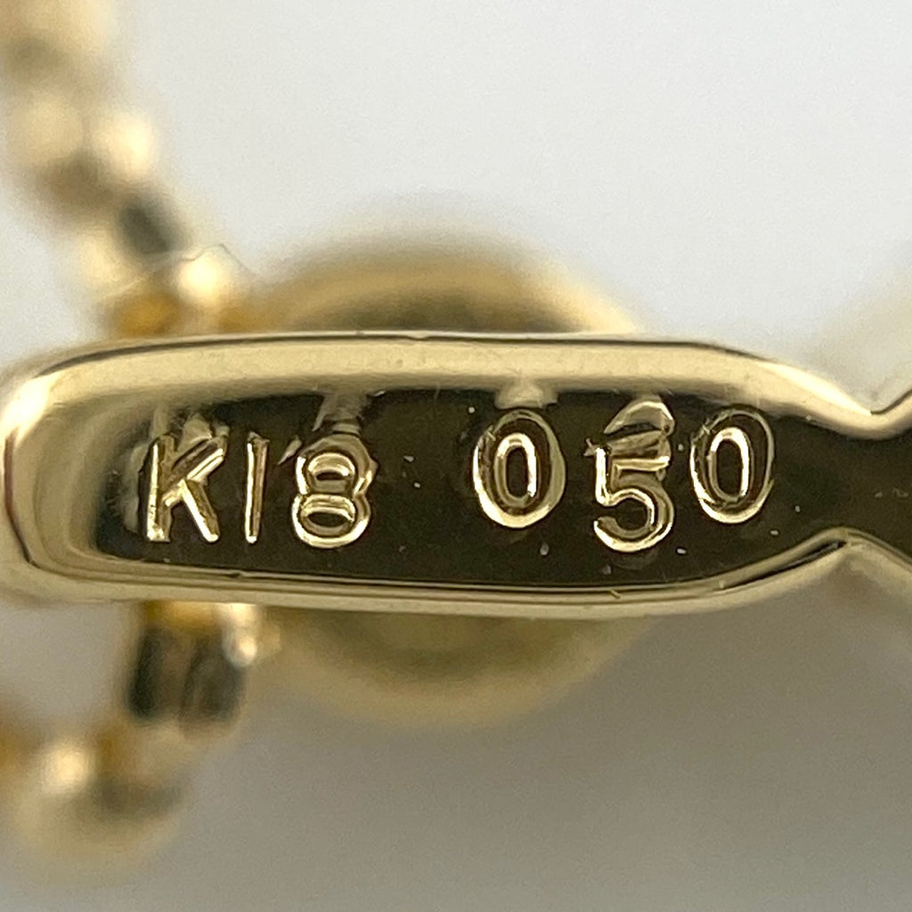 メレダイヤ デザインネックレス YG イエローゴールド ペンダント スイング ネックレス K18 ダイヤモンド レディース 【中古】nbjwl