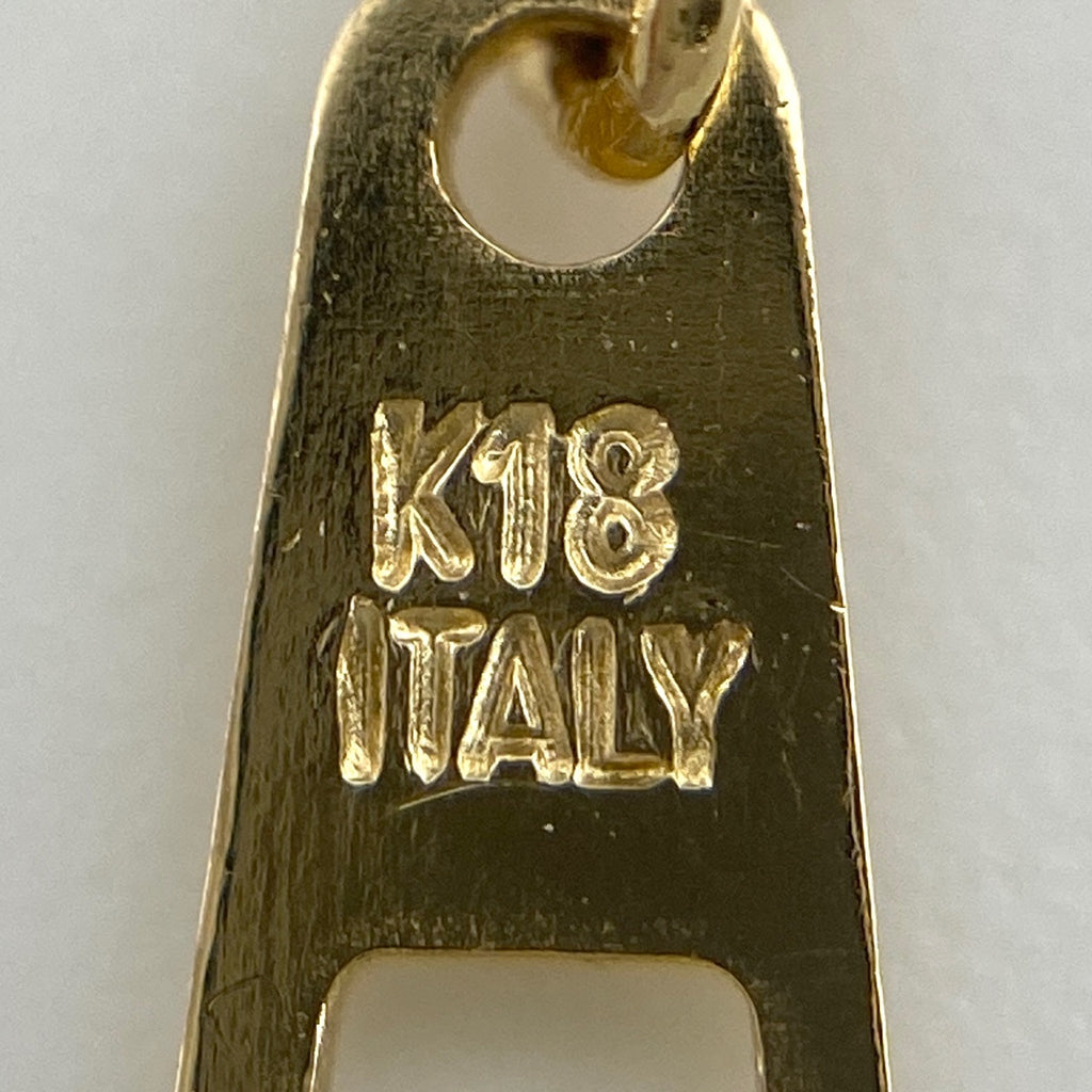 メレダイヤ デザインネックレス YG イエローゴールド ペンダント スイング ネックレス K18 ダイヤモンド レディース 【中古】nbjwl