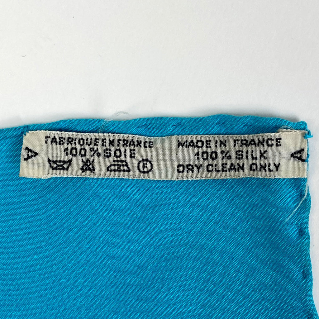 エルメス カレ 90 A LA GLOIRE DE LA CUISINE FRANCAISE フランス料理を讃えて スカーフ シルク ブルー マルチカラー レディース 【中古】brbag