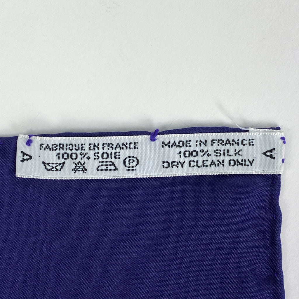 エルメス カレ 90 COSMOS 宇宙観 馬 スカーフ シルク ネイビー レディース 【中古】brbag