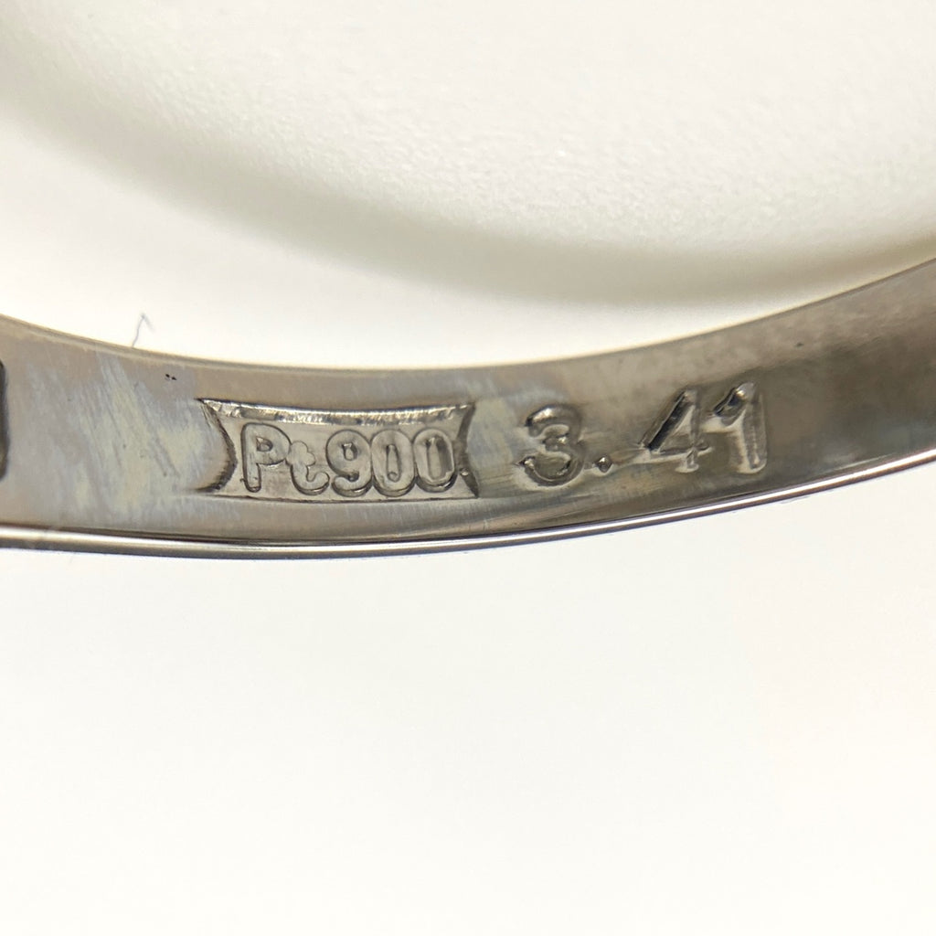 アクアマリン デザインリング プラチナ メレダイヤ 指輪 リング 12号 Pt900 アクアマリン ダイヤモンド レディース 【中古】nbjwl