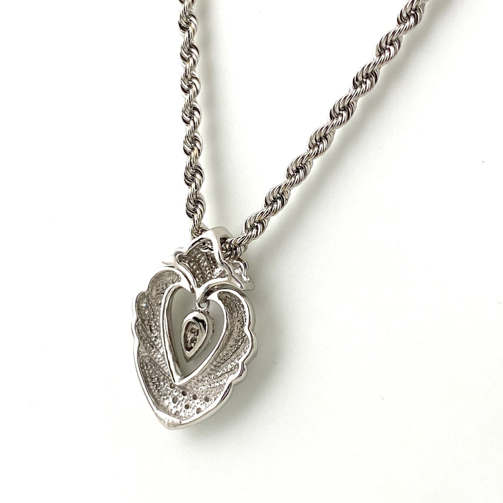 メレダイヤ デザインネックレス プラチナ ペンダント ネックレス Pt900 Pt850 ダイヤモンド レディース 【中古】nbjwl