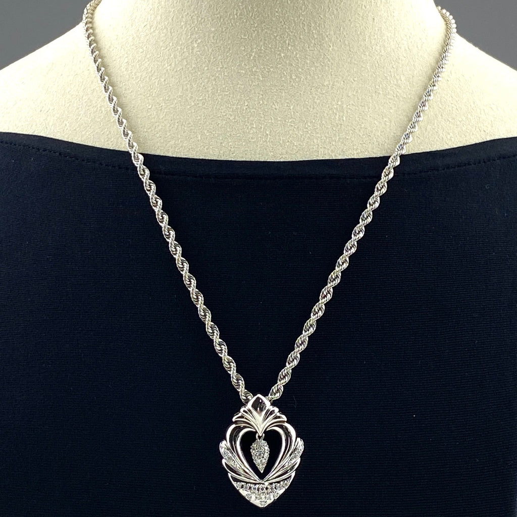 メレダイヤ デザインネックレス プラチナ ペンダント ネックレス Pt900 Pt850 ダイヤモンド レディース 【中古】nbjwl