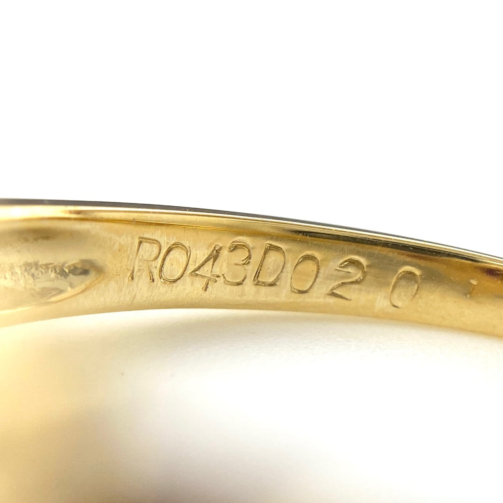 ルビー デザインリング YG イエローゴールド 指輪 メレダイヤ リング 12.5号 K18 ルビー ダイヤモンド レディース 【中古】nbjwl