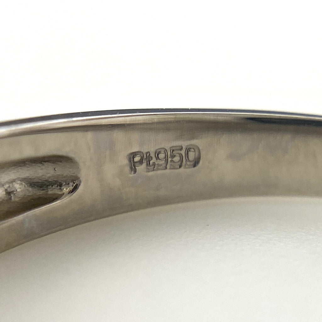 メレダイヤ デザインリング プラチナ 指輪 リング 18号 Pt950 ダイヤモンド メンズ 【中古】nbjwl