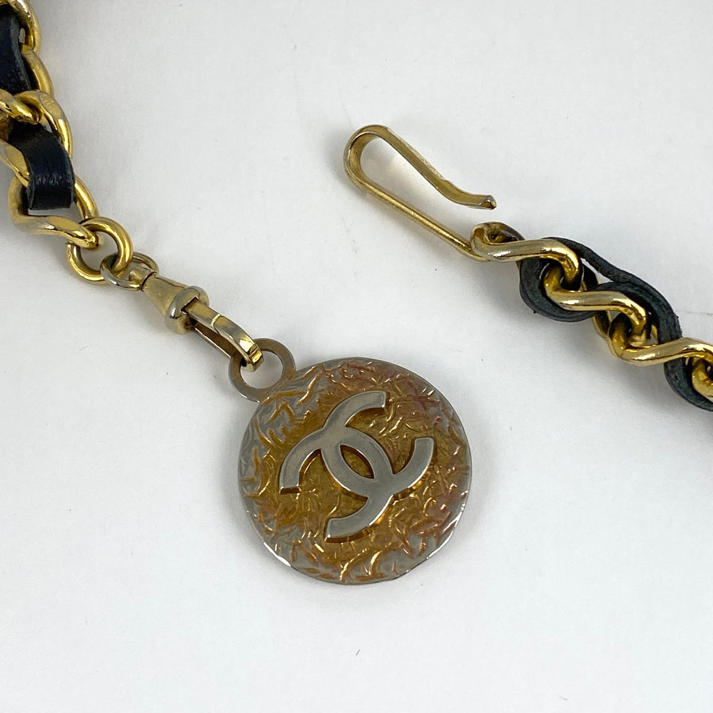 シャネル ココマーク チェーン ベルト CCマーク ベルト GP レザー ゴールド レディース 【中古】brbag