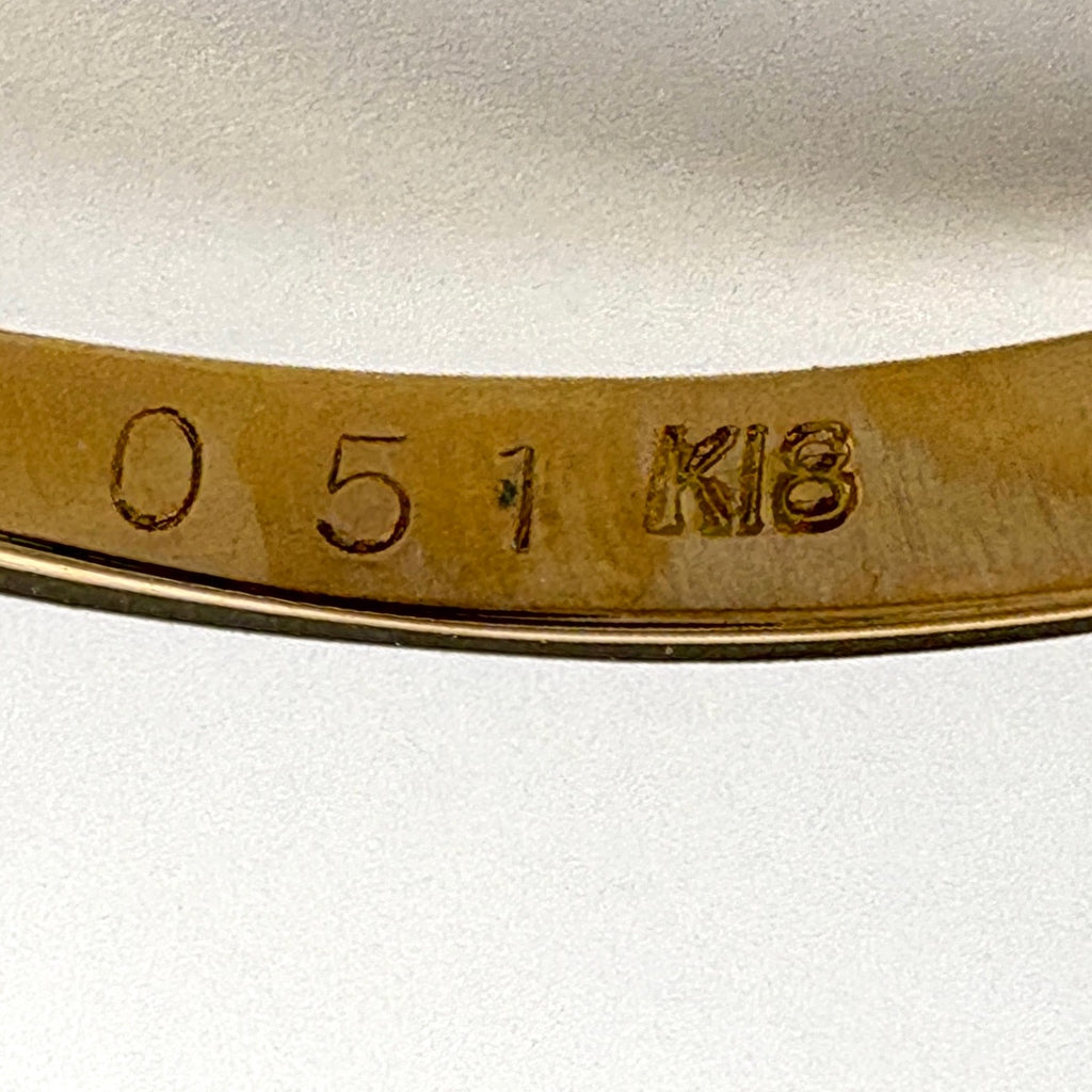 メレダイヤ デザインリング YG イエローゴールド 指輪 リング 12.5号 K18 ダイヤモンド レディース 【中古】nbjwl