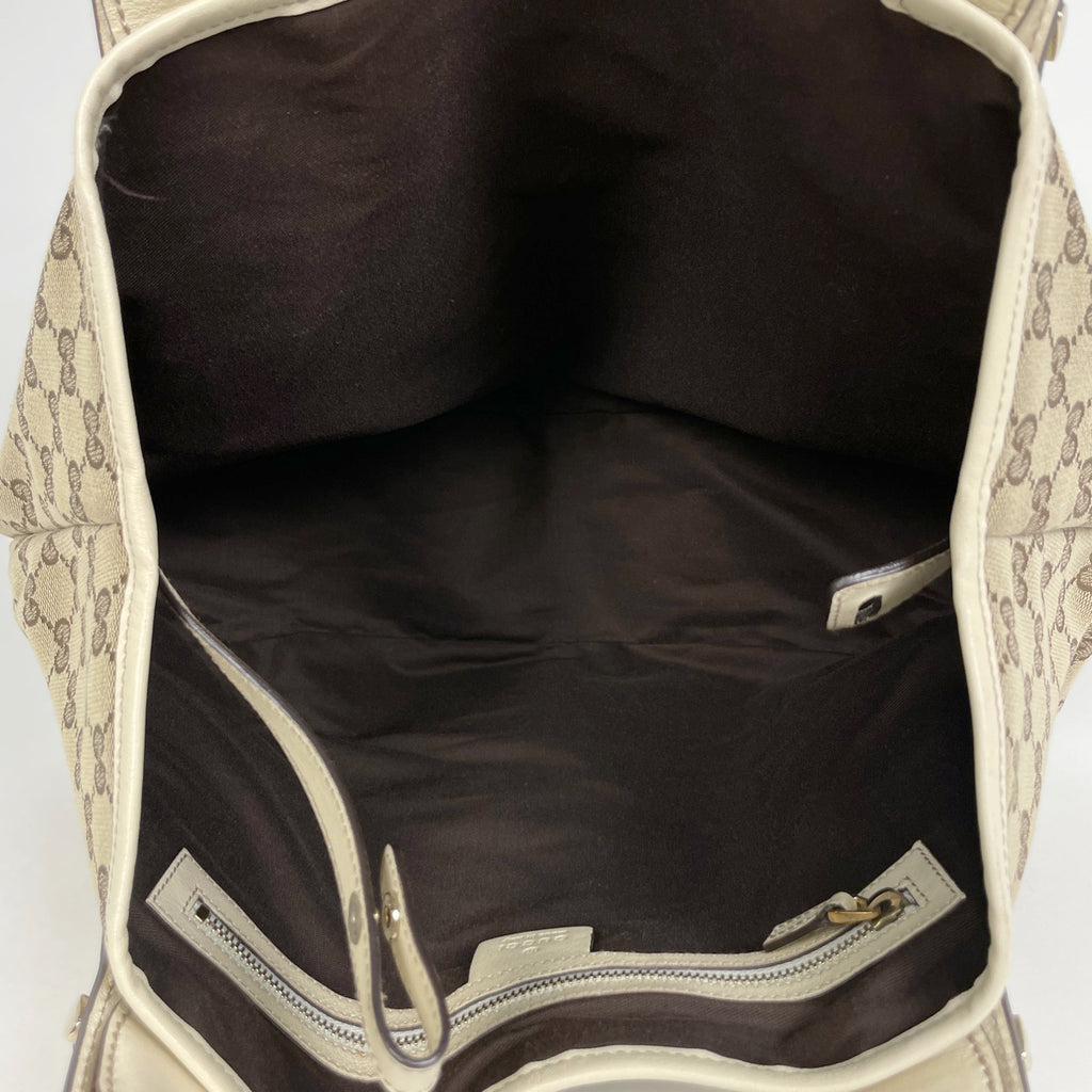 グッチ GG柄 ハンドバッグ ショルダーバッグ ホースビット ハンドバッグ GGキャンバス ベージュ 162900 レディース 【中古】brbag