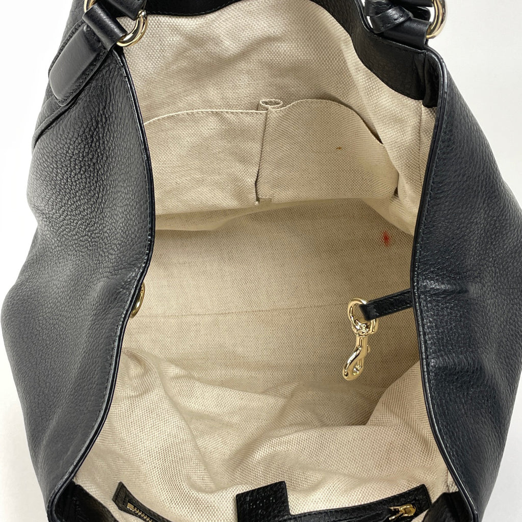 グッチ ソーホー トートバッグ フリンジ インターロッキングG トートバッグ レザー ブラック 282309 レディース 【中古】brbag