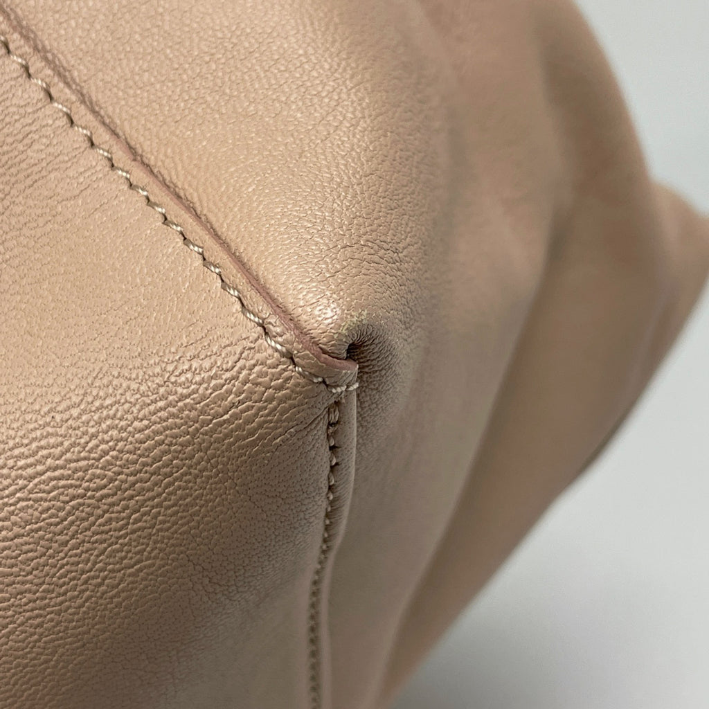 セリーヌ カバファントム トートバッグ ロゴ ショルダーバッグ トートバッグ レザー ベージュ レディース 【中古】brbag