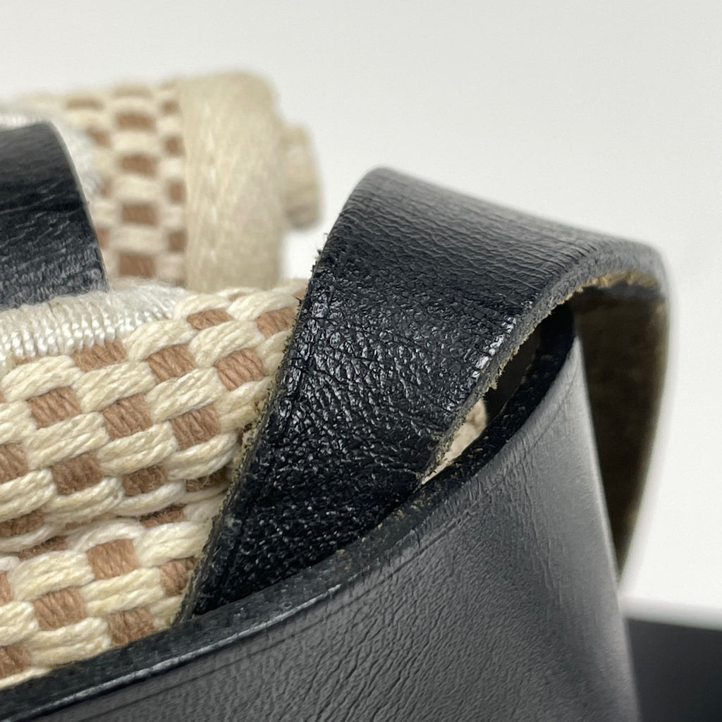 エルメス エールバッグ TPM 斜め掛け ショルダーバッグ トワルオフィシエ ブラック ナチュラル □H レディース 【中古】brbag