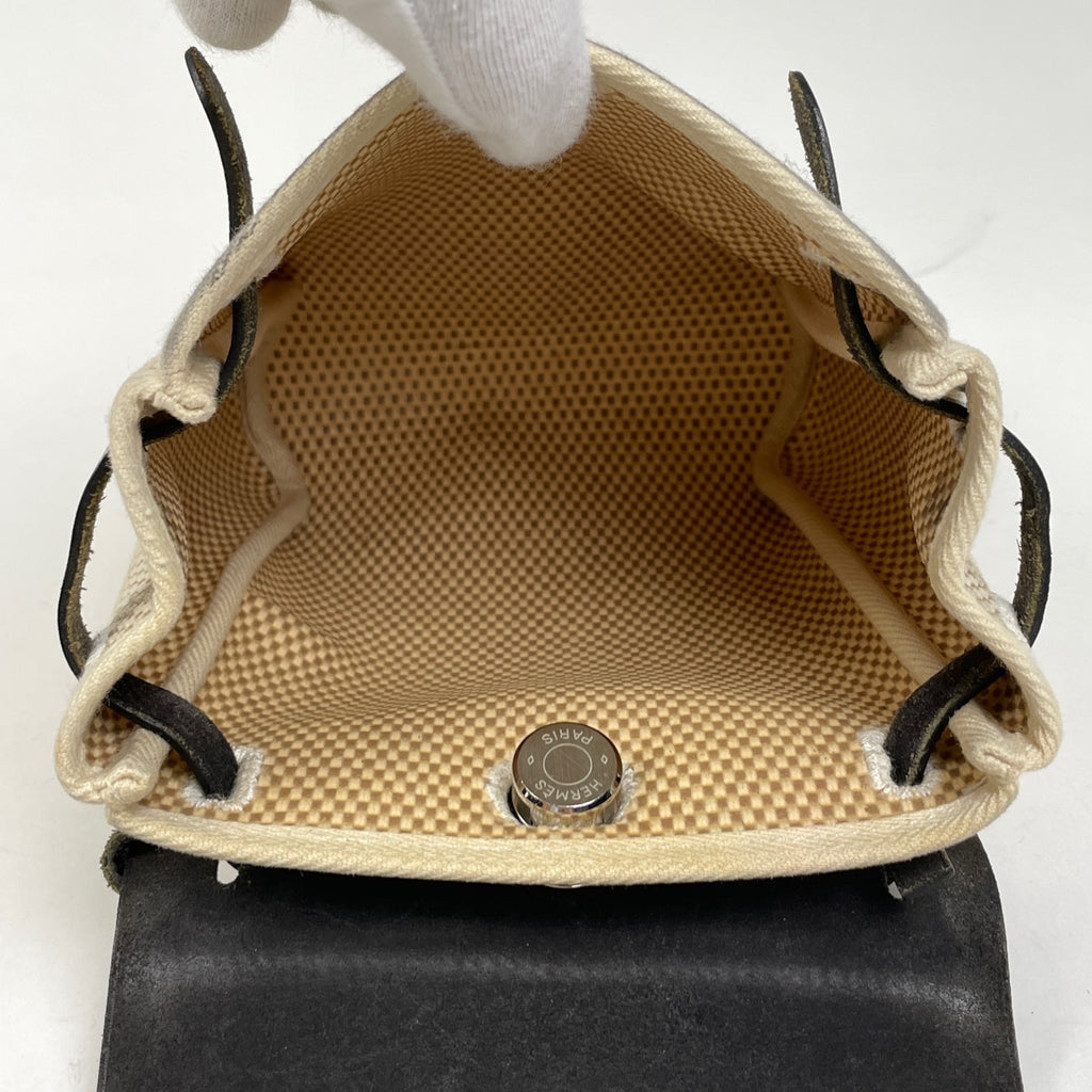 エルメス エールバッグ TPM 斜め掛け ショルダーバッグ トワルオフィシエ ブラック ナチュラル □H レディース 【中古】brbag
