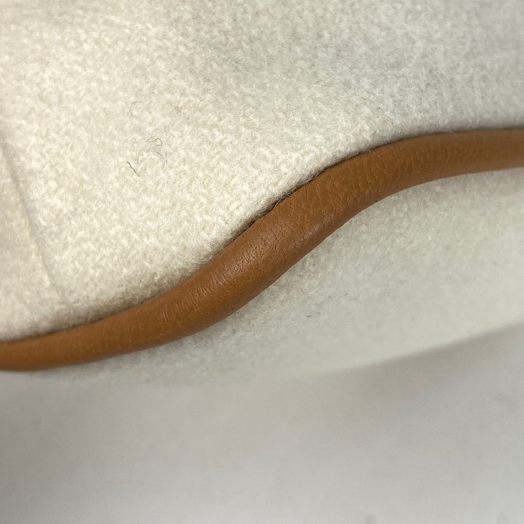 エルメス ボリード ポーチ MM メイクポーチ 小物入れ Hロゴ 化粧ポーチ ファブリック クリーム ブラウン レディース 【中古】brbag