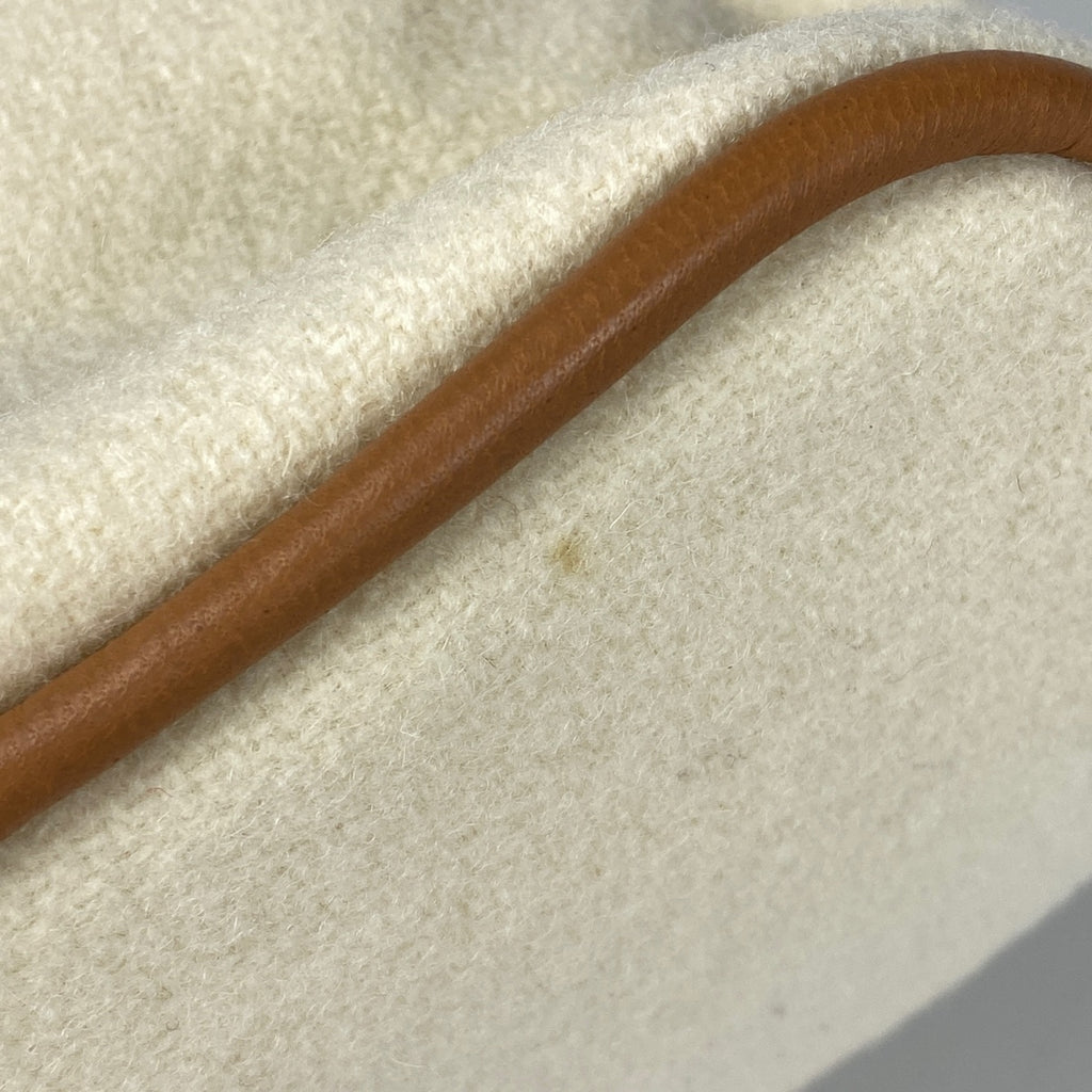 エルメス ボリード ポーチ MM メイクポーチ 小物入れ Hロゴ 化粧ポーチ ファブリック クリーム ブラウン レディース 【中古】brbag