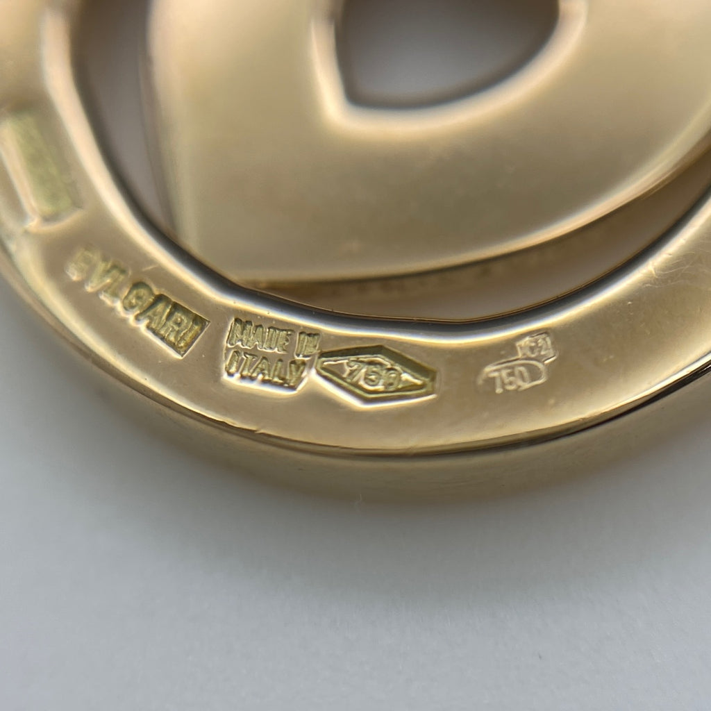 ブルガリ トンドハート ネックレス YG イエローゴールド ペンダント ネックレス 750 レディース 【中古】brjwl