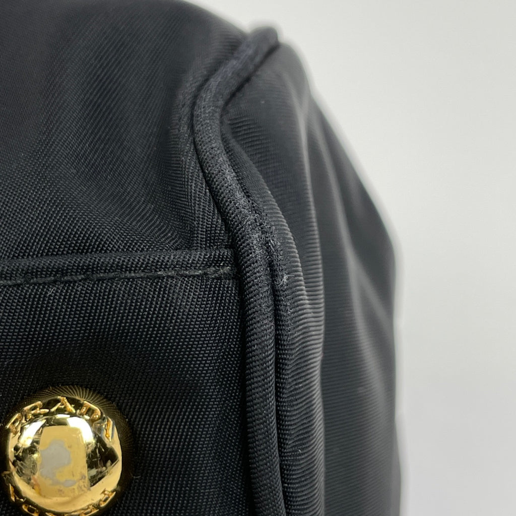 プラダ ロゴプレート ハンドバッグ 2WAY ショルダーバッグ ハンドバッグ テスートナイロン ネロ(ブラック) レディース 【中古】brbag