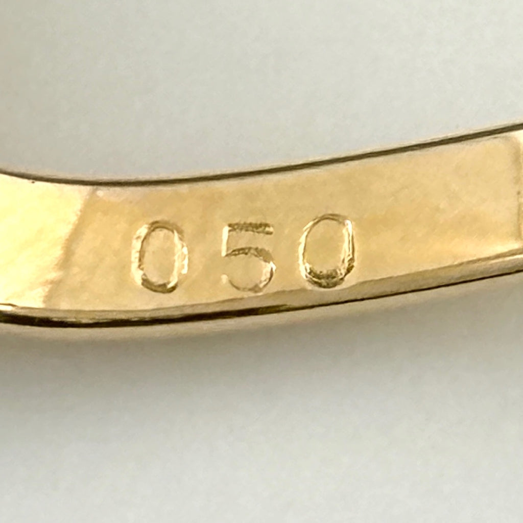 メレダイヤ デザインリング YG イエローゴールド 指輪 リング 12号 K18 ダイヤモンド レディース ノンブランドジュエリー 【中古】nbjwl